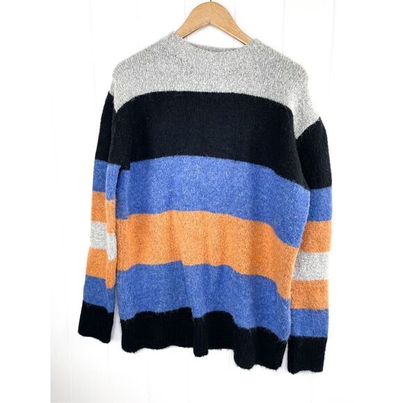 Vici Main Strip Striped Colorblock‎ Sweater Oversized Size L - Picture 2 of 8